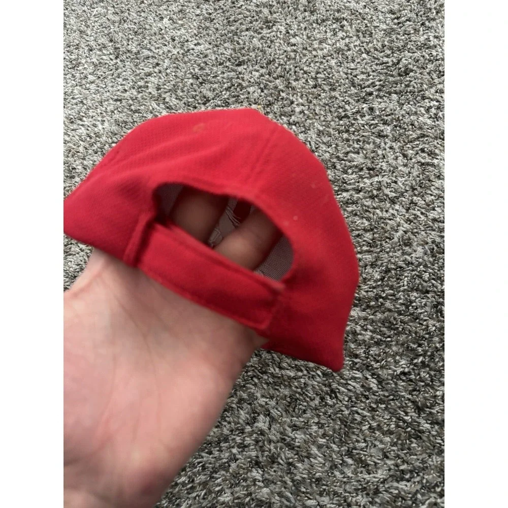 Augusta Sportswear Youth Baseball Hat Stampede Mustangs Red Strapback OSFM Youth